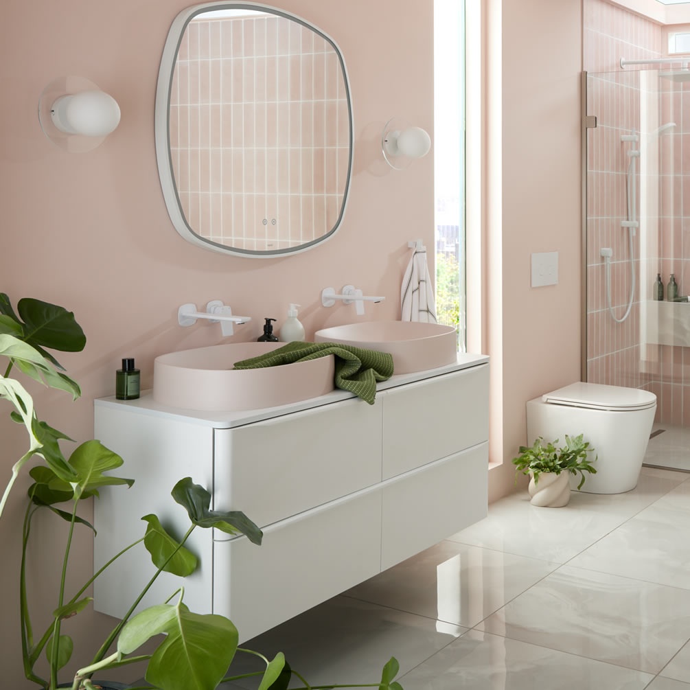 Vado Cameo 1200mm Arctic White Wall Hung 4 Drawer Vanity Unit, Worktop & Basin